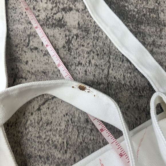 Isabel Marant  Large Tote  Logo Bag  Heavy Cotton  In White - Picture 3 of 6